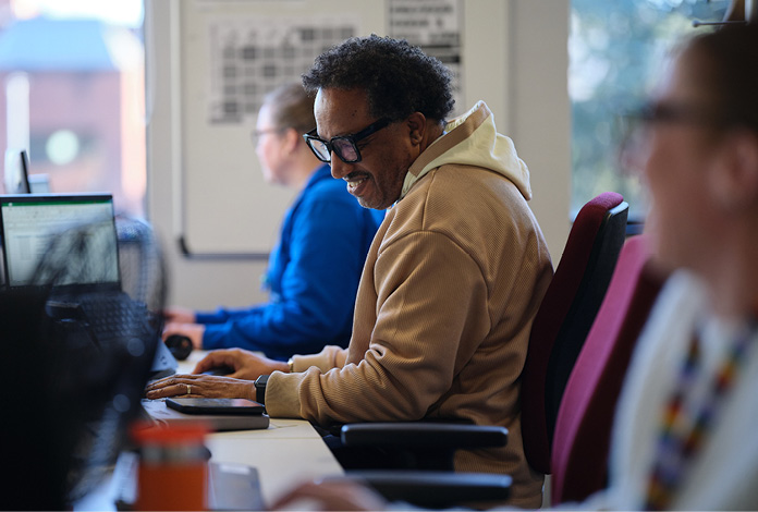 People working at desk